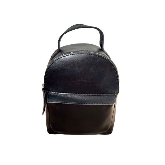 Brandy Melville Black Mini Leather Backpack - Picture 1 of 14